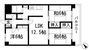 篠崎マンションの物件間取画像